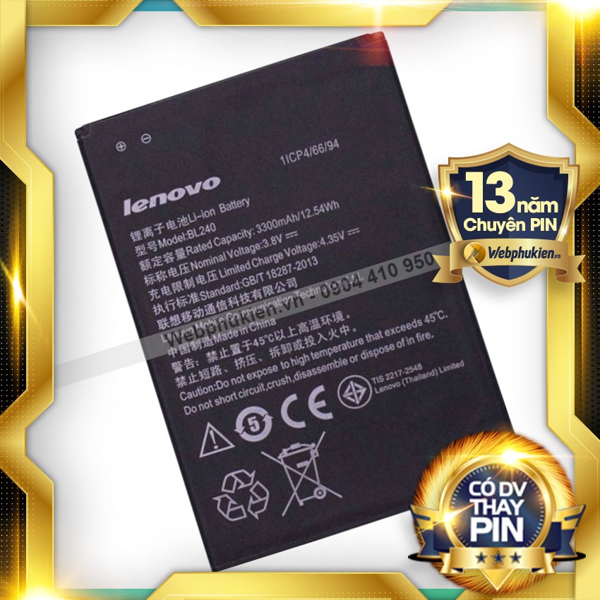 Pin Lenovo A936, A938 (BL240) - 3300mAh