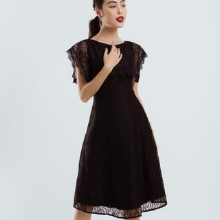 Đầm không tay cổ tròn màu đen edini - d1201