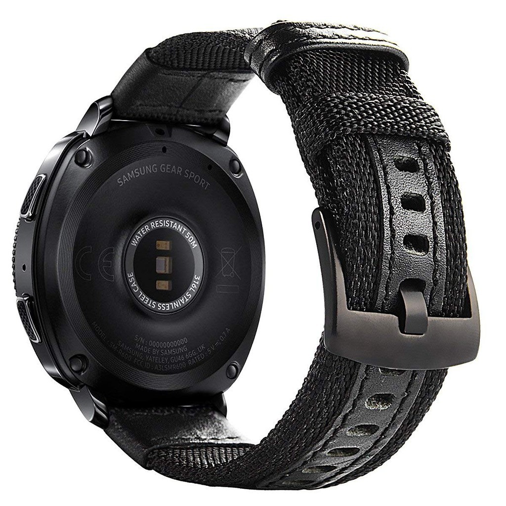 HOT 2021 Dây đồng hồ 20mm nylon cho Samsung Galaxy Watch Active/Active 2 44mm 40mm/Galaxy Watch 3 41mm/Galaxy Watch