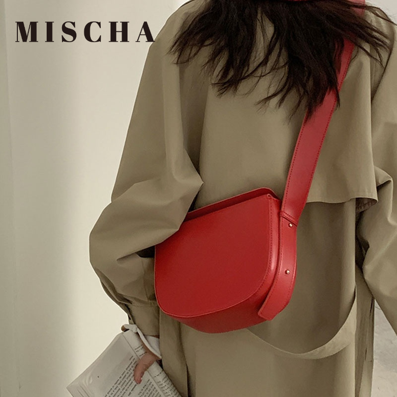 MISCHA Túi Đeo Chéo Vai Bằng Da PU Thời Trang Sành Điệu Cho Nữ