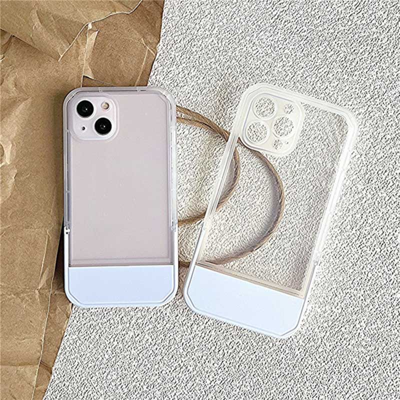 Ốp Điện Thoại Màu Kẹo Trơn Có Giá Đỡ Cho Iphone 13 Series / The New 2 Trong 1