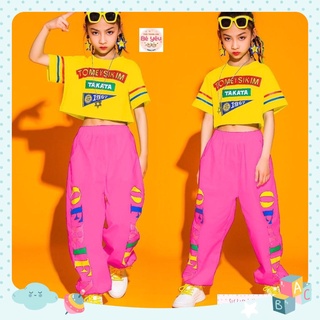 Set thể thao bé gái size đại cồ áo croptop rộng quần jogger thun cotton mềm mát cho bé 10kg đến 50kg