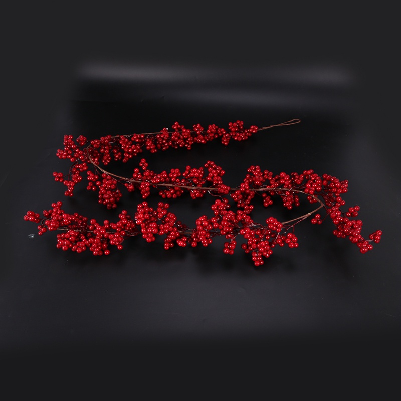 Dây quả mọng đỏ nhân tạo 5.9ft trang trí lò sưởi cho lễ hội giáng sinh