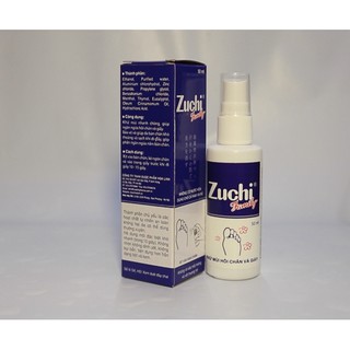 Xịt khử mùi hôi chân và giày zuchi family chai 50ml