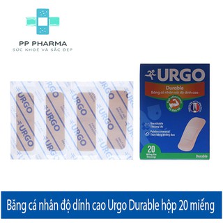 Băng cá nhân độ dính cao Urgo Durable hộp 20 miếng