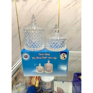 💥HỘP 2 HỦ THUỶ TINH ĐỰNG BÁNH MỨT 🍬🍭🍡TẾT (hkm Dutch Lady)