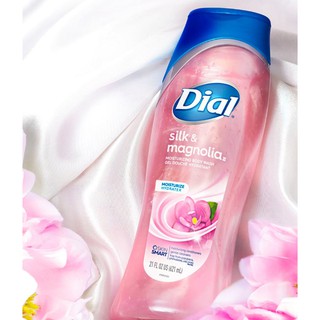 Sữa Tắm Dial Dưỡng Da Dial Silk & Magnolia Moisturizing Body Wash Chiết Xuất Tơ Tằm & Mộc Lan 473ml - Hàng nhập khẩu Mỹ
