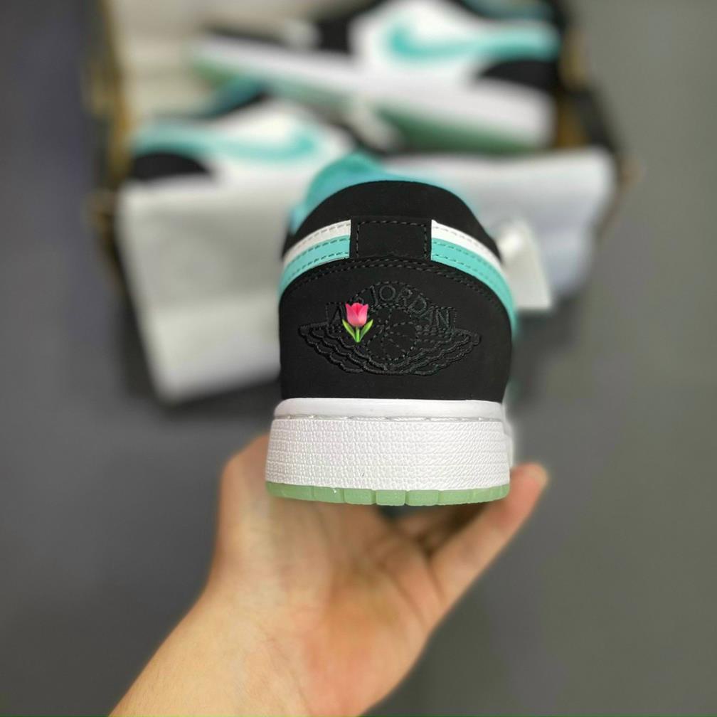 Giày  JorDan 1 Xanh ngọc ,jordan cổ thấp đế xanh Đế Phản Quang Giày Thể Thao Nam Nữ Thấp Cổ Full Phụ Kiện | BigBuy360 - bigbuy360.vn