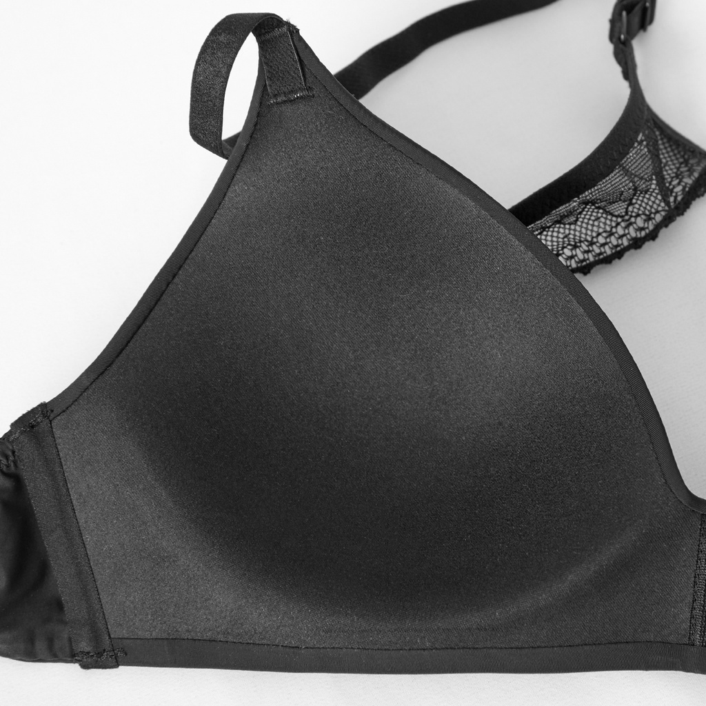 Áo ngực không gọng mút mỏng phối ren lưng iBasic BRAW142