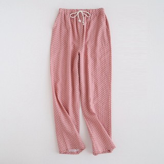 Quần suông xô cotton chấm bi