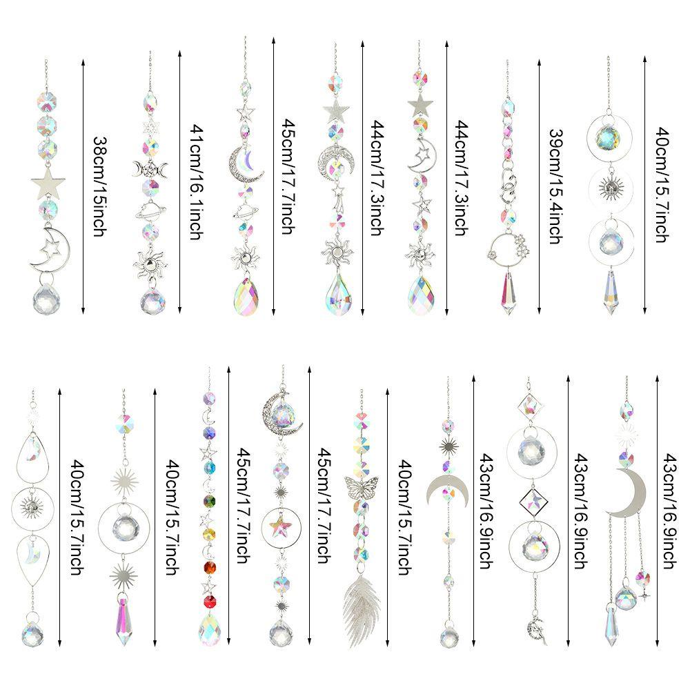 Dreamcatcher Hình Mặt Trăng/Ngôi Sao Sáng Tạo|Viên Pha Lê Màu Cầu Vồng Dùng Trang Trí Rèm Cửa