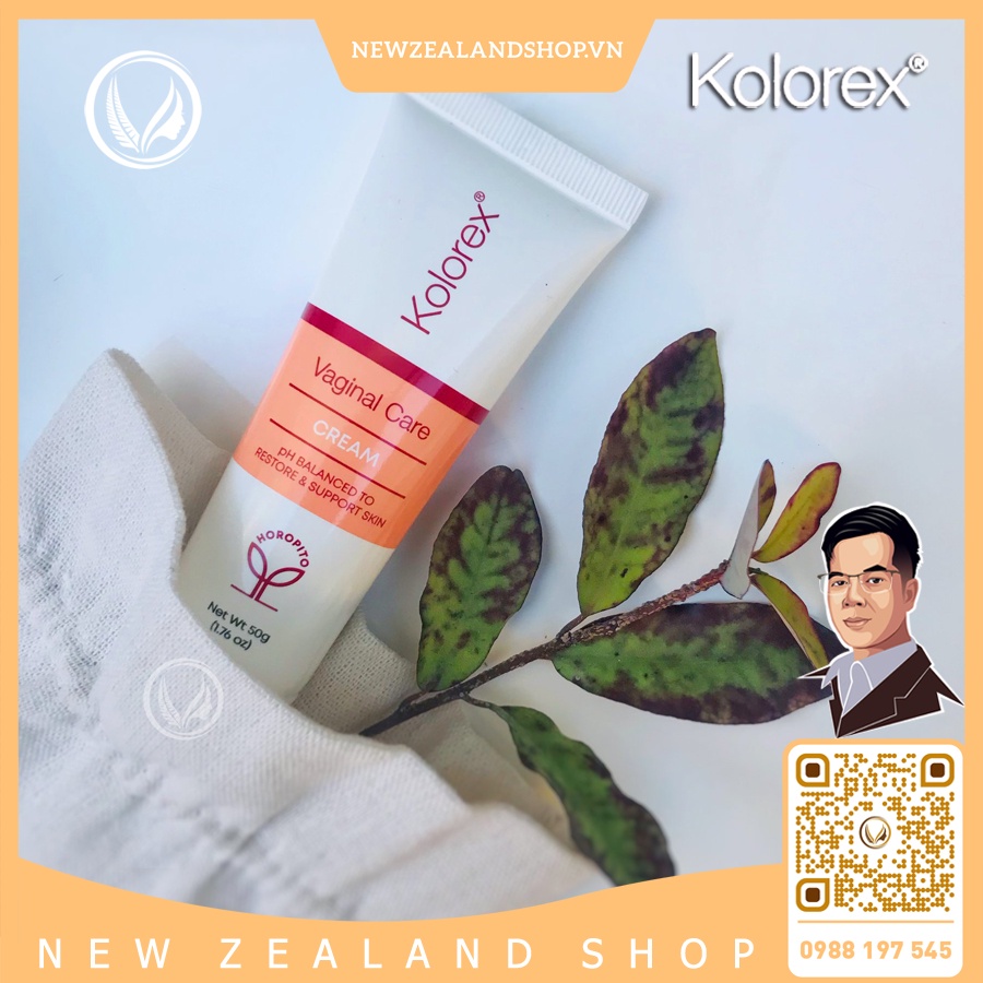Kem thoa dưỡng ẩm vùng kín, kem bôi ngứa, nấm candida Kolorex Vaginal Cream new zealand 50g