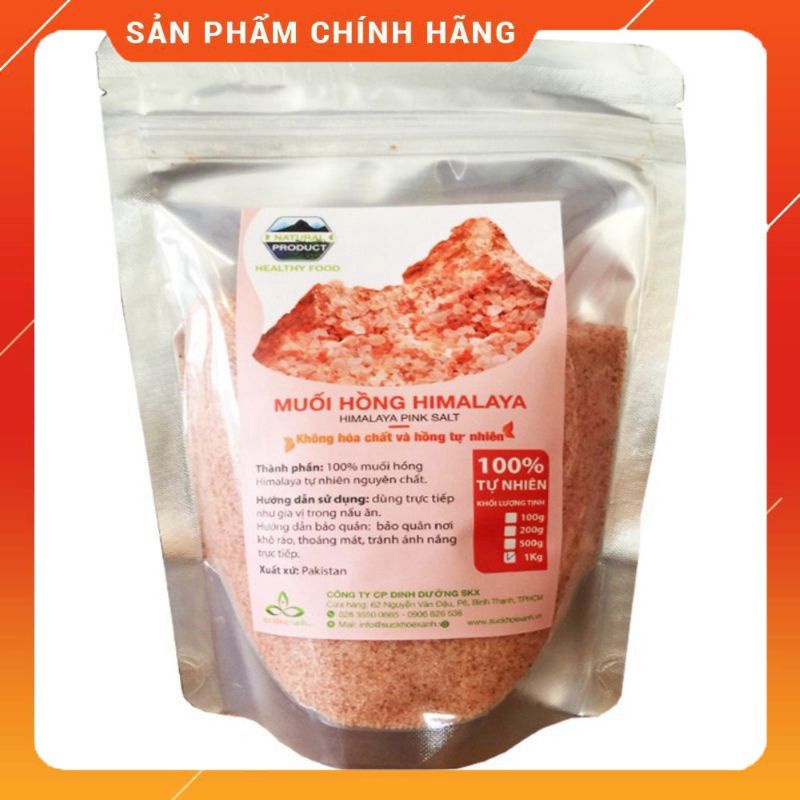Muối Hồng Himalaya 500g, khoáng đá Muối Hồng dạng mịn nhập khẩu chính hãng,nấu ăn,ngâm chân,tốt sức khoẻ