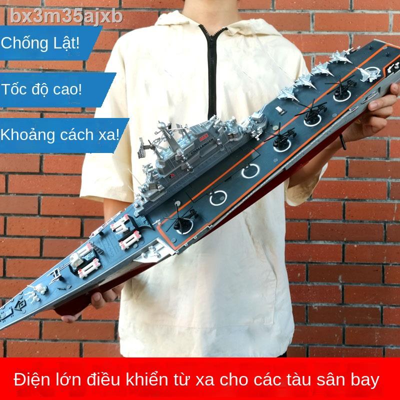 Tàu sân bay lớn điều khiển từ xa Tàu không thấm nước Liêu Ninh mô hình tàu chiến cho trẻ em tàu ​​chiến t