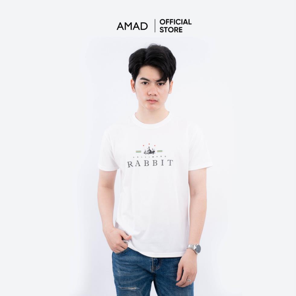 Áo thun nam cổ tròn chất cotton mềm mịn thoáng mát, áo phông tay ngắn form ôm co giãn Amad | BigBuy360 - bigbuy360.vn