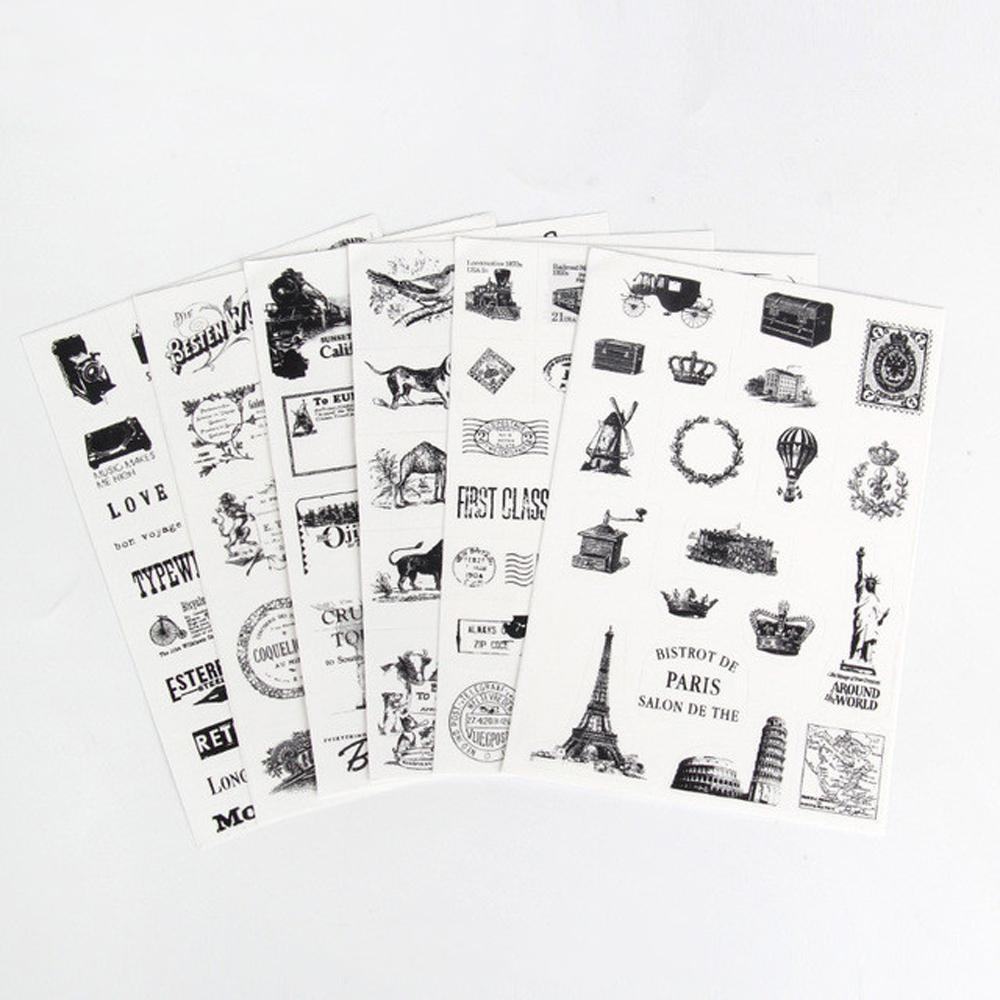 Nhãn Dán Trang Trí Nhật Ký / Album Ảnh Họa Tiết Hoạt Hình Dễ Thương DIY