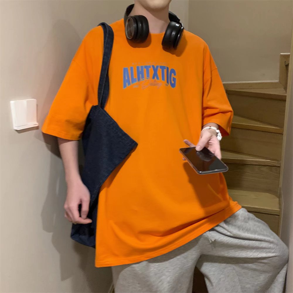 Áo Thun Tay Ngắn Dáng Rộng In Chữ Cỡ Lớn Thoải Mái Thời Trang Mùa Hè Cho Nam Size M-8XL