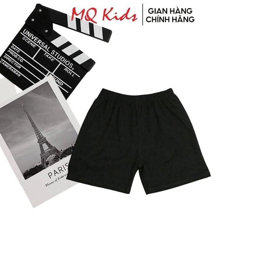Quần đùi cộc cho bé MQ kids thun cotton 100% màu trơn dễ thương