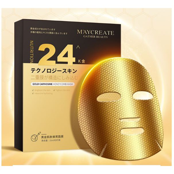 Mặt Nạ Vàng Maycreate Gold Carnosine Honeycomb Mask