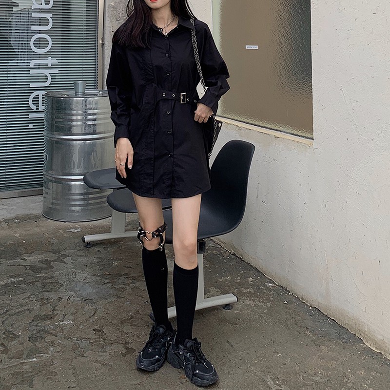 Áo Sơ Mi Dài Tay Cổ Bẻ Thời Trang Hàn Quốc Cho Nữ