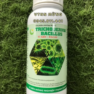 CHẾ PHẨM SINH HỌC TRICHODERMA BACILLUS HLC HÀ NỘI  - 500ML - Ủ PHÂN CHUỒNG, TƯỚI CÂY, ĐỐI KHÁNG NẤM BỆNH, CẢI TẠO ĐẤT