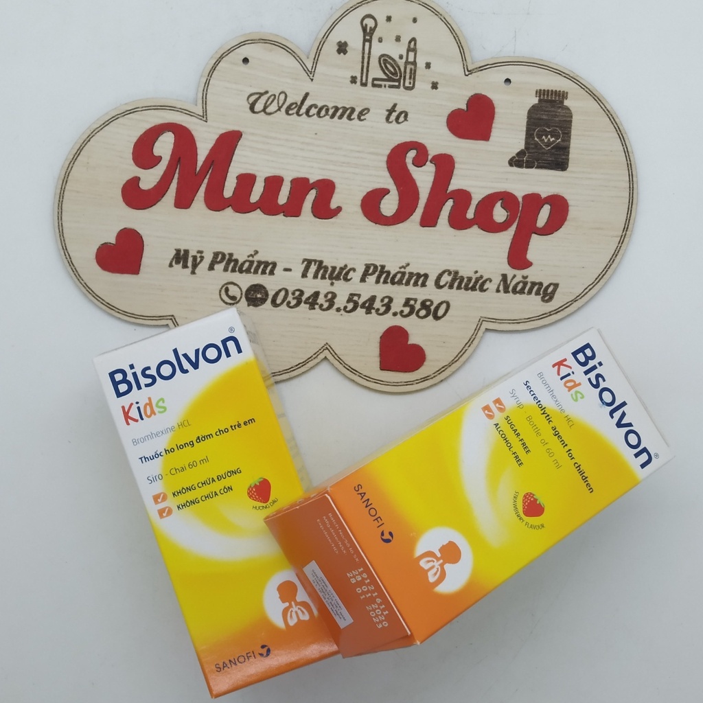 Siro BISOLVON KIDS hương dâu chai 60ml