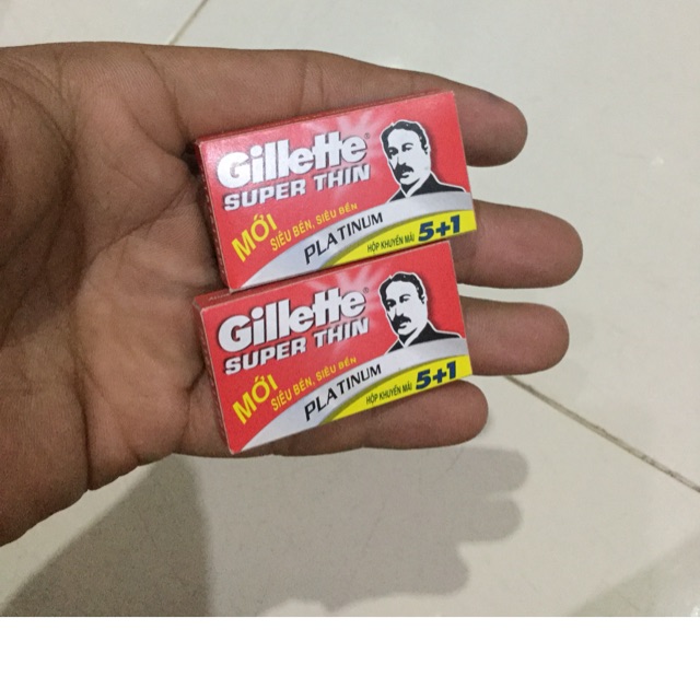 Combo 2 hộp Lưỡi lam Gillette Super Thin hộp 6 lưỡi