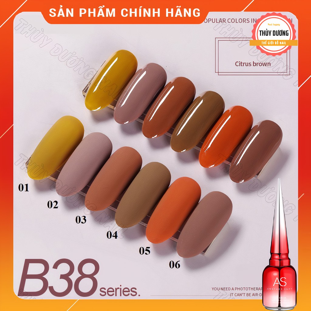 Sơn gel AS chính hãng chai đỏ mã B38 15ml