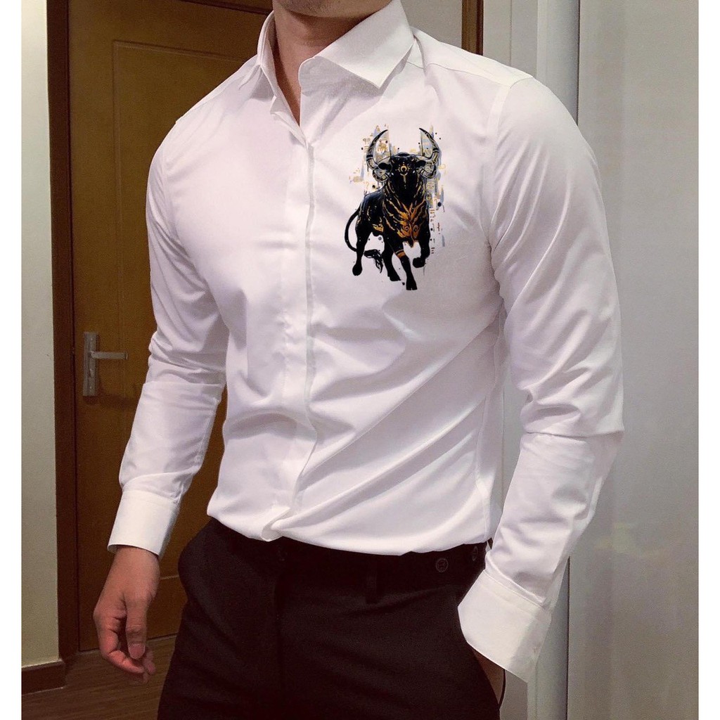 SALE sơ mi nam in hình TRÂU hot nhất năm nay GKM bao ngầu chất của năm