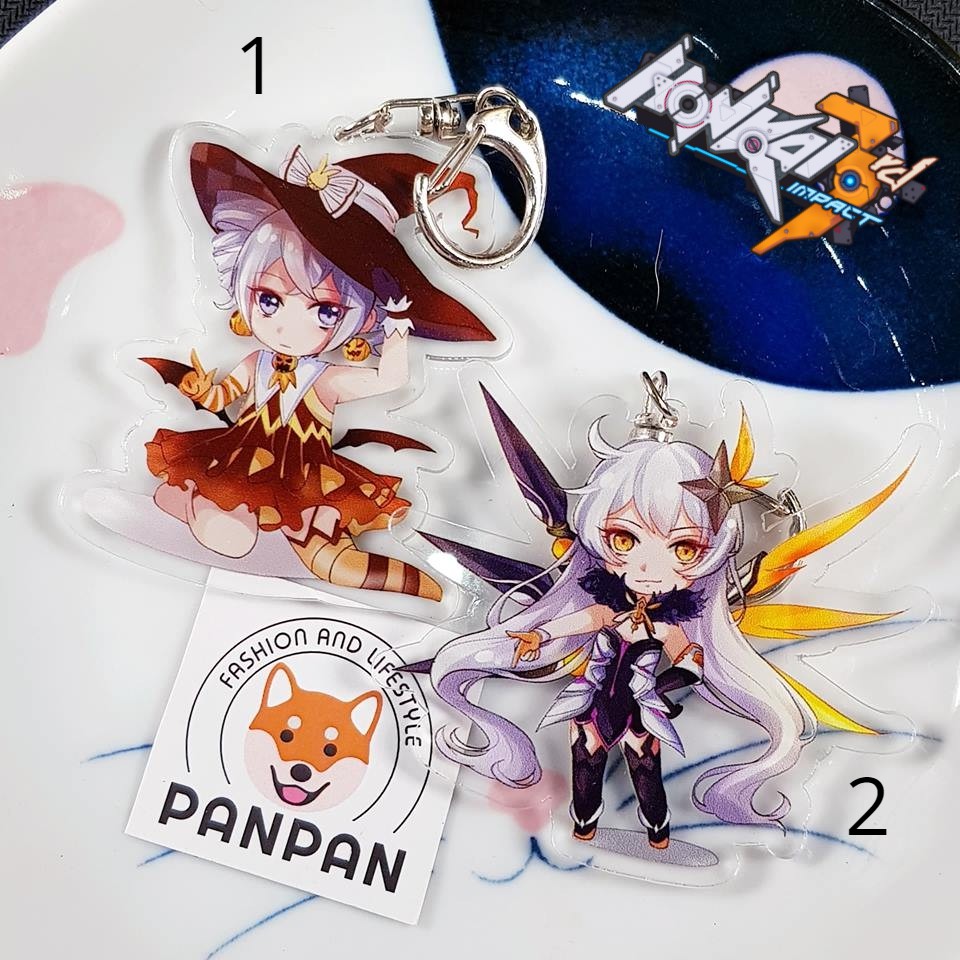 Móc Khoá Anime Mica Acrylic Honkai Impact 3