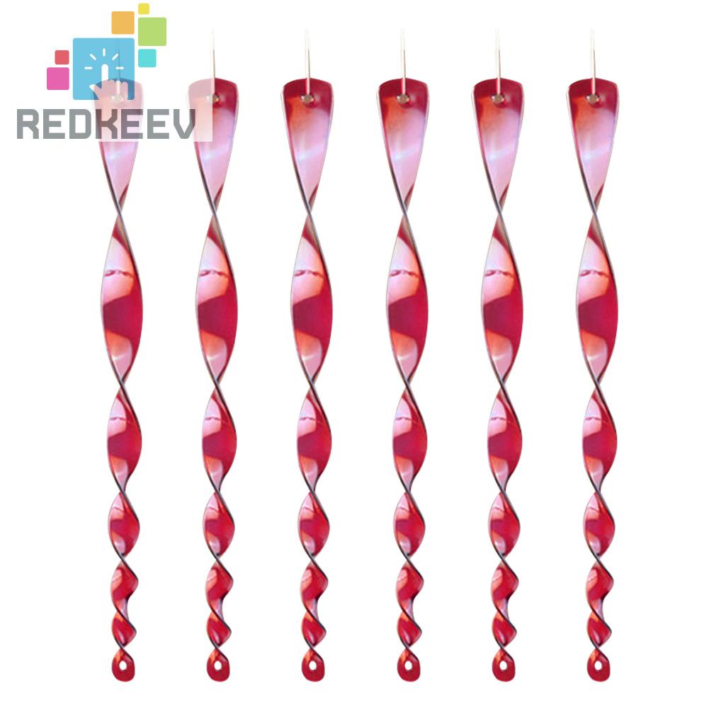 Set 6 Que Xoắn Ốc Phản Quang Đuổi Chim Trang Trí Sân Vườn