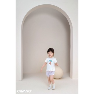 Bộ cộc cúc vai Active trắng CHAANG