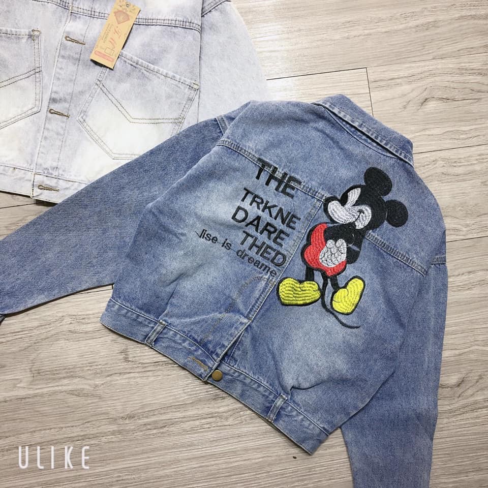 ÁO KHOÁC JEAN CHUỘT MICKEY