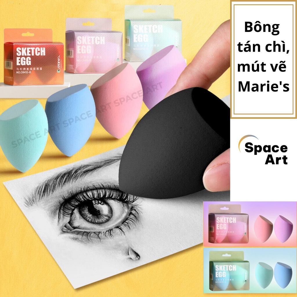 Bông mút tán chì, chà chì Marie's (trứng chà nhám phác họa)
