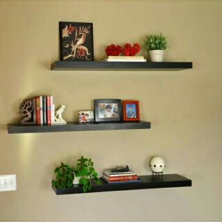 Kệ trang trí gỗ treo tường ( sét 3 thanh ngang 60cm)