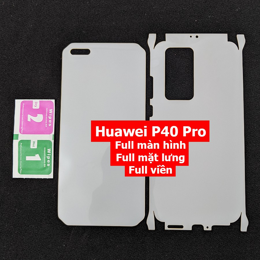 Miếng dán PPF full lưng viền full màn hình Huawei P40 Pro