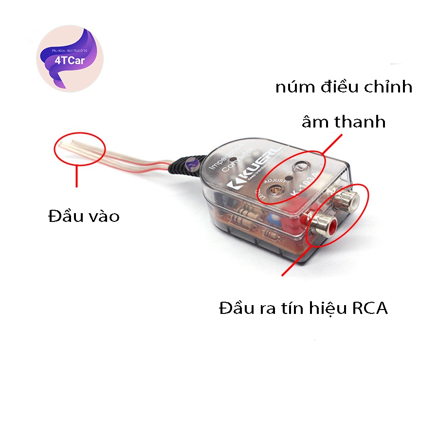 Line out chống nhiễu cho loa sub trên ô tô chính hãng kuerl