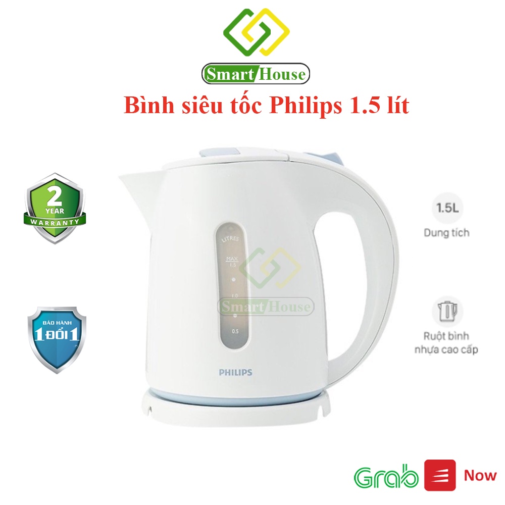 HD4646 - Bình siêu tốc Philips 1.5 lít HD4646 2200 W - Hàng chính hãng - Smart House