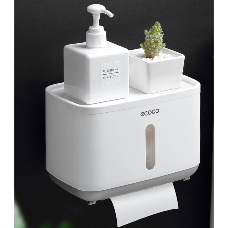 Hộp đựng giấy vệ sinh ECOCO chống thấm cao cấp không khoan tường E1807
