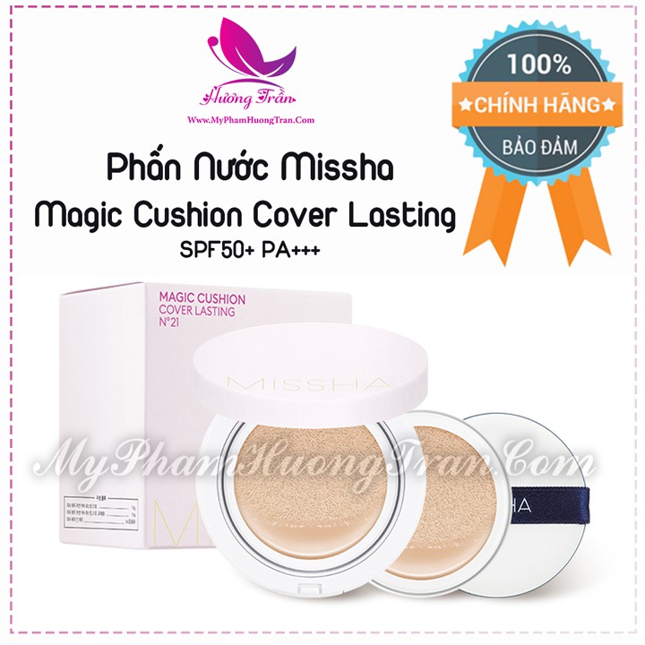 Phấn Nước Kiềm Dầu Missha Magic Cushion Cover Lasting SPF50+ PA+++ - Tone 23 Tự Nhiên - Chính Hãng Hàn Quốc