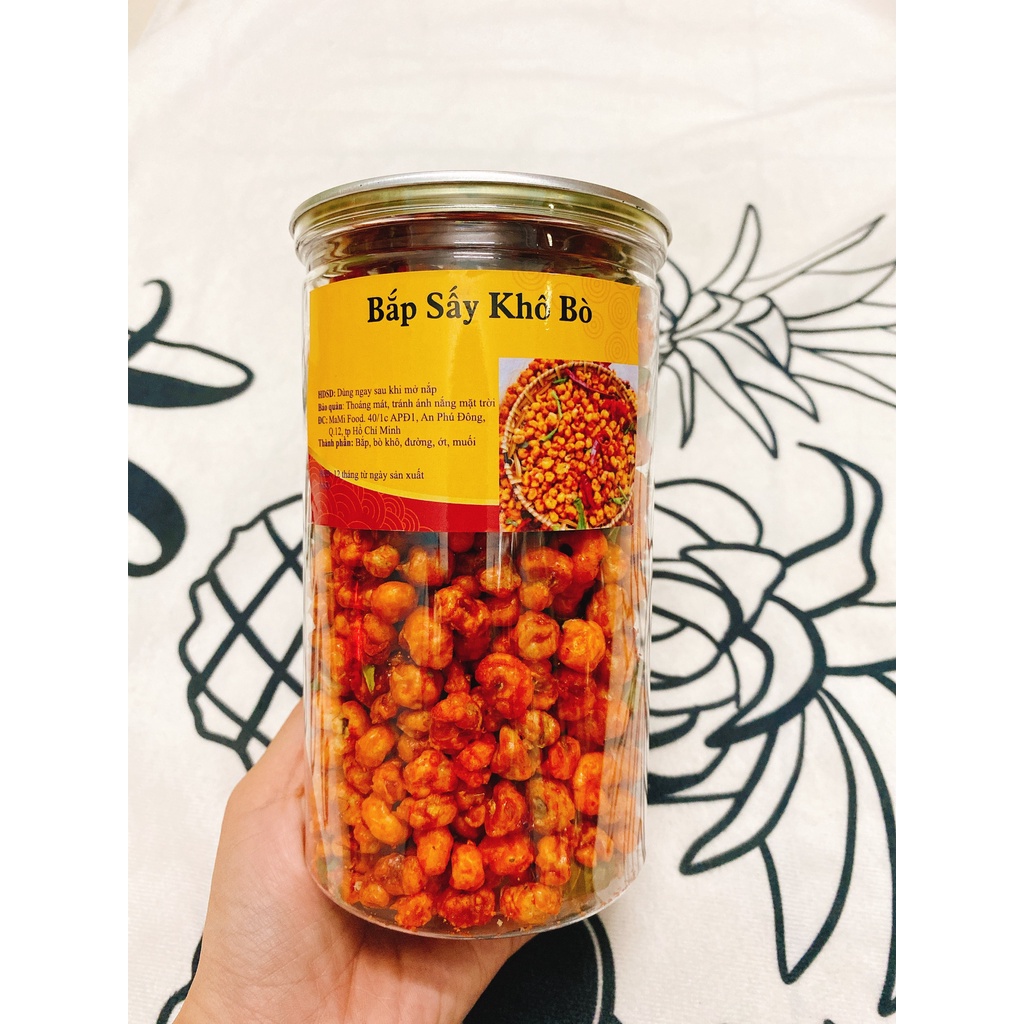 400g Bắp Sấy Khô Bò Lá Chanh, giòn ngon - đậm vị, Mami Food