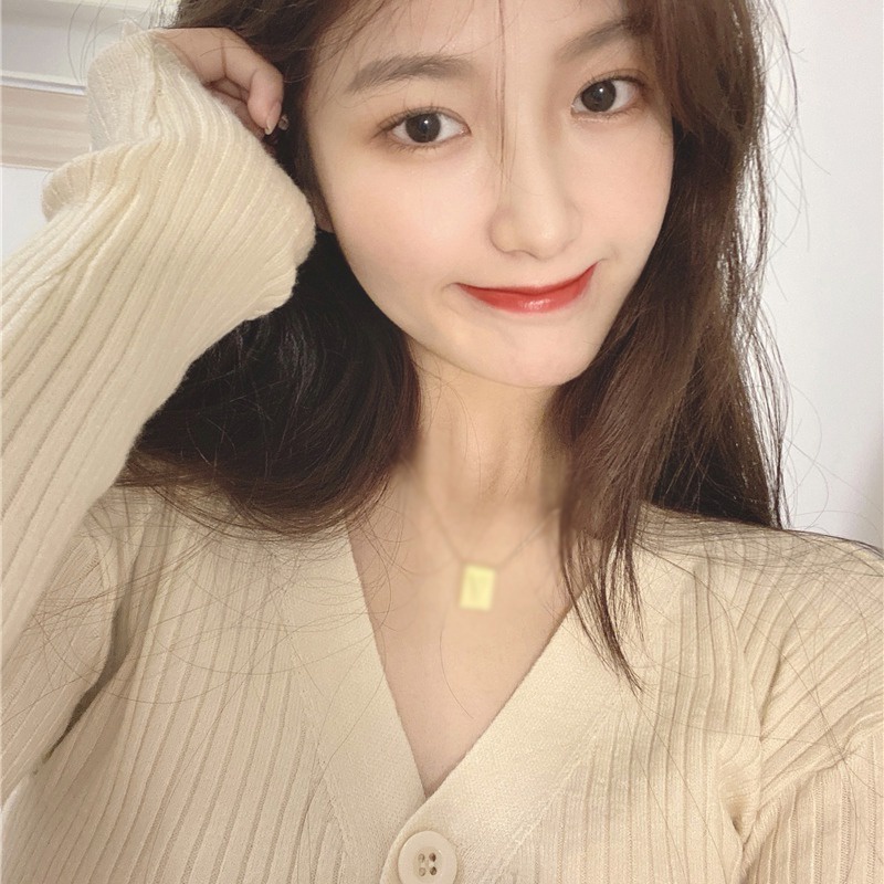 Áo Khoác Len Cardigan Tay Dài Cổ Chữ V Dáng Rộng Dễ Phối Đồ | BigBuy360 - bigbuy360.vn