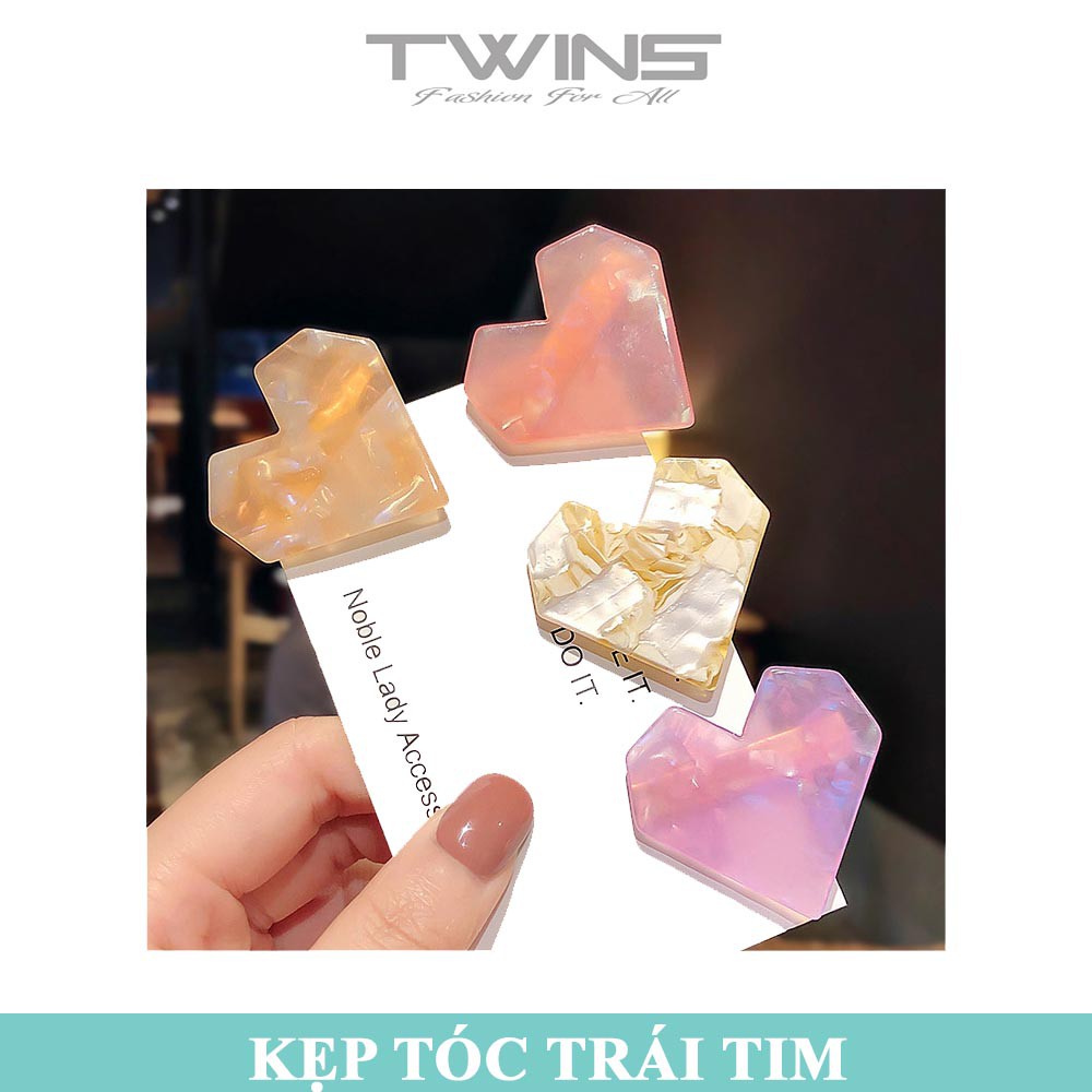 Kẹp tóc kim loại hình trái tim SK114 sang trọng, dễ thương, xinh đẹp phong cách Hàn Quốc làm phụ kiện tóc cho nữ