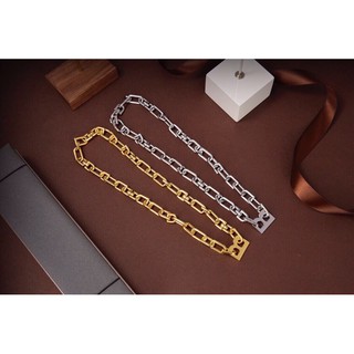 20233 New Men's Gold Necklace Letter Couple Necklace Sweater Chain Brass