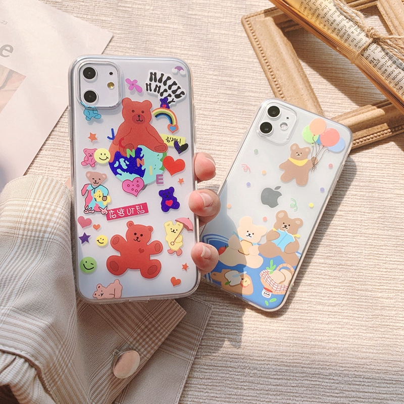 Ốp điện thoại in hình gấu hoạt hình tiện dụng cho Iphone 5/5S/6/6plus/6S/6S plus/6/7/7plus/8/8plus/X/XS/XS Max/11 54 | BigBuy360 - bigbuy360.vn