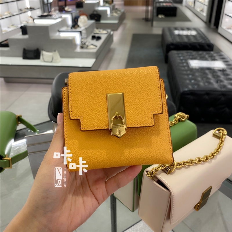 ✿♣Cnk Singapore Năm 2021 CK Mới610770508Ví Đựng Thẻ Nhiều Ngăn Phối Dây Xích Có Khóa Cho Nữ