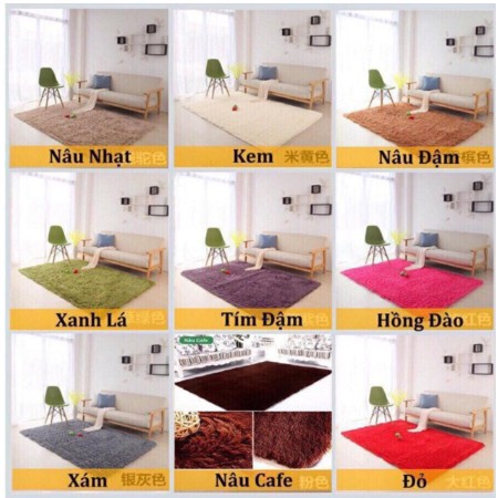 Thảm Lông Dài Trải Phòng Khách Cao Cấp 1m6x2m MÀU TL01