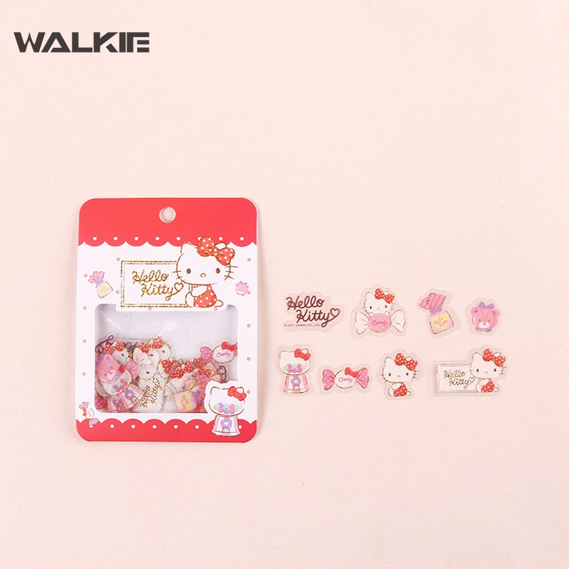 Túi 16/48 Nhãn Dán Họa Tiết Hoạt Hình Melody Cinnamoroll Kuromi Đáng Yêu Bằng PVC DIY