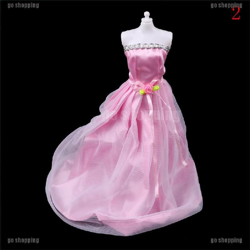 {go shopping}Fashion handmade Wedding Dress Fashion Clothing Gown For 1/6 doll