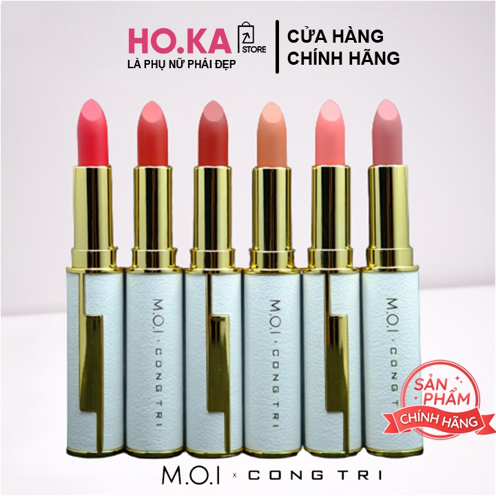 Son Hồ Ngọc Hà 💄M.O.I x CONG TRI💄Son Love MOI Nhẹ Môi Mềm Mượt Giữ Màu Lâu Chống Lão Hóa Hương Thơm